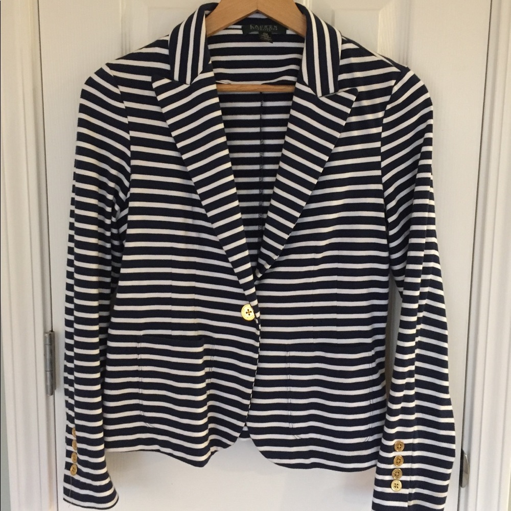 Ralph Lauren navy striped light-weight blazer
